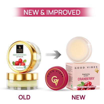 Good Vibes Cranberry Brightening Lip Balm | New & Improved| Ideal for Chapped & Pigmented lips | Brightens lips (5.5 gm) - Good Vibes image 2