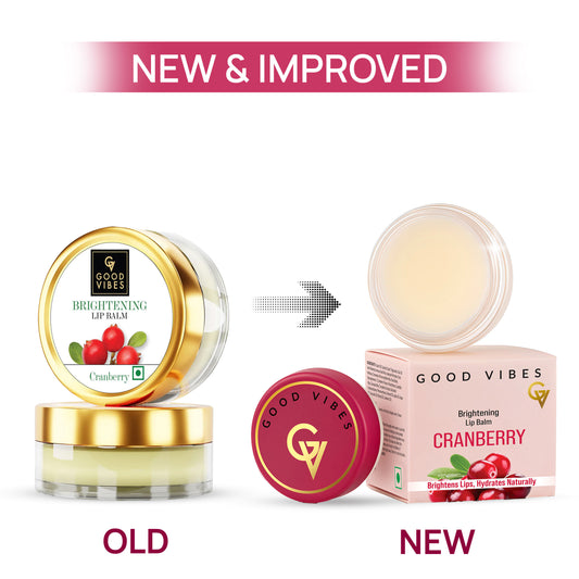 Good Vibes Cranberry Brightening Lip Balm | New & Improved| Ideal for Chapped & Pigmented lips | Brightens lips (5.5 gm) - Good Vibes image 2