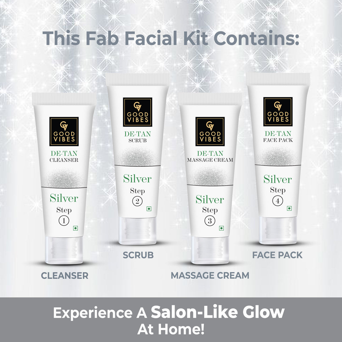 Good Vibes De-Tan Facial Kit - Silver (40 gm) - Good Vibes image 2