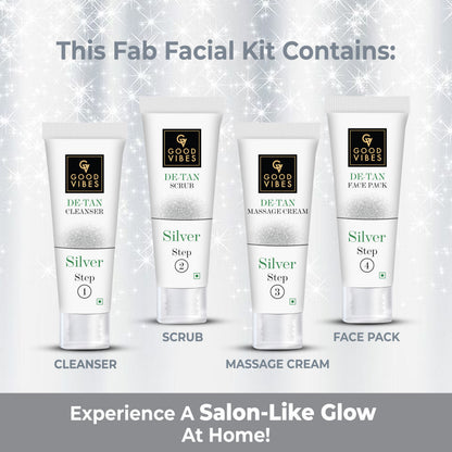 Good Vibes De-Tan Facial Kit - Silver (40 gm) - Good Vibes image 2
