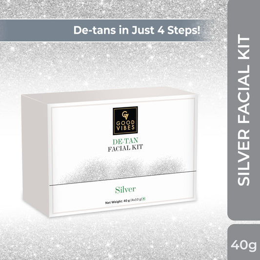 Good Vibes De-Tan Facial Kit - Silver (40 gm) - Good Vibes