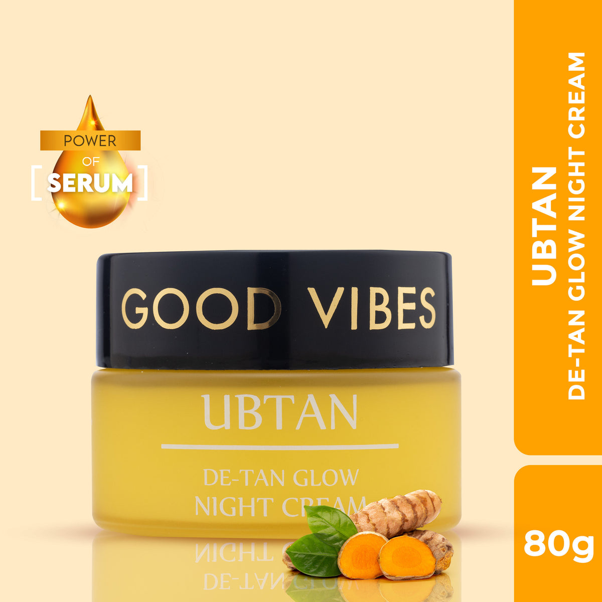 Good Vibes De Tan Glow Ubtan Night Cream 80 gm - Good Vibes