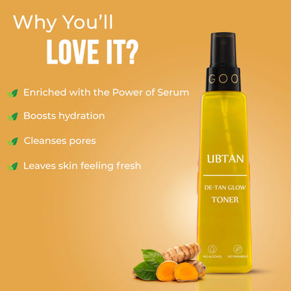 Good Vibes De-Tan Glow Toner Ubtan | Tan free, Brightening, Pigmentation (150 ml) - Good Vibes image 4