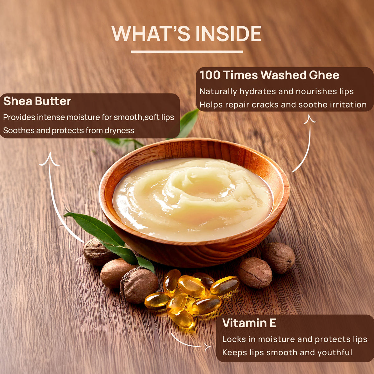 Good Vibes Double the Goodness: Ghee Lip Balm & Body Lotion | For Soft, Nourished Skin (Combo of 2) - Good Vibes image 5