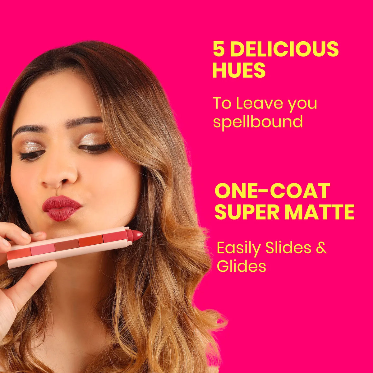 Good Vibes x NY Bae (Good Vibes Gold Brightening Peel Off Mask (50 gm) x NY Bae 5 in 1 Lipstick (Nude) Combo.) - Good Vibes image 4