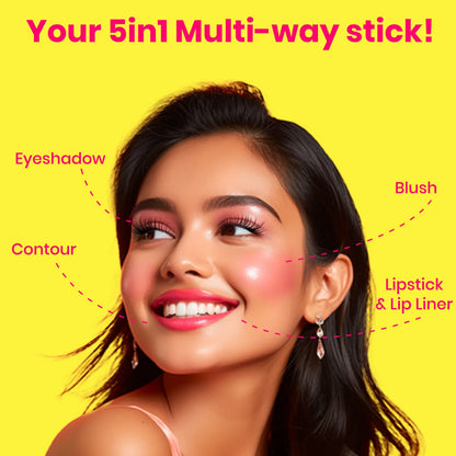 Good Vibes x NY Bae (Good Vibes Gold Brightening Peel Off Mask (50 gm) x NY Bae 5 in 1 Lipstick (Nude) Combo.) - Good Vibes image 5