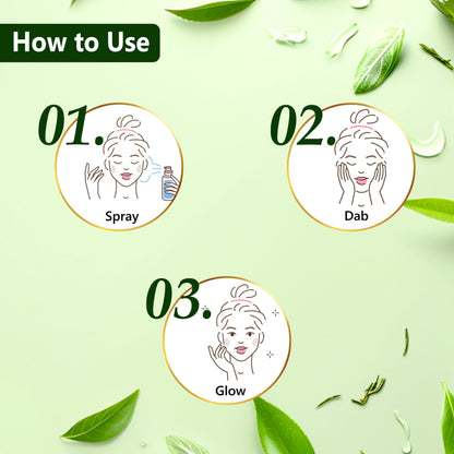 Good Vibes Green Tea Oil Control Toner with Power of Serum | Reduces irritation and redness (120 ml) - Good Vibes image 4