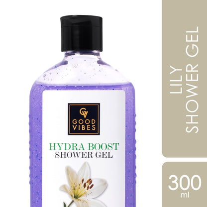 Good Vibes Lily Hydra Boost Shower Gel | (Body Wash) Cleansing, Purifying, Moisturizing (300 ml) - Good Vibes