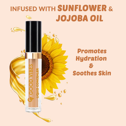 Good Vibes HydraGlow Liquid Concealer- Hazelnut 45 (4.8 ml) - Good Vibes image 5