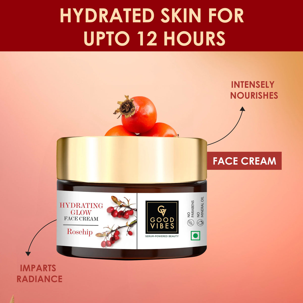 Good Vibes Hydrating Rosehip Day + Night Cream Combo: Say Hello to Radiant Skin (50 gm) - Good Vibes image 2