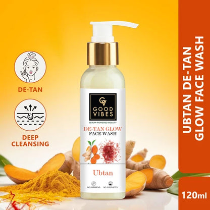Good Vibes Ubtan De-Tan Glow Face Wash