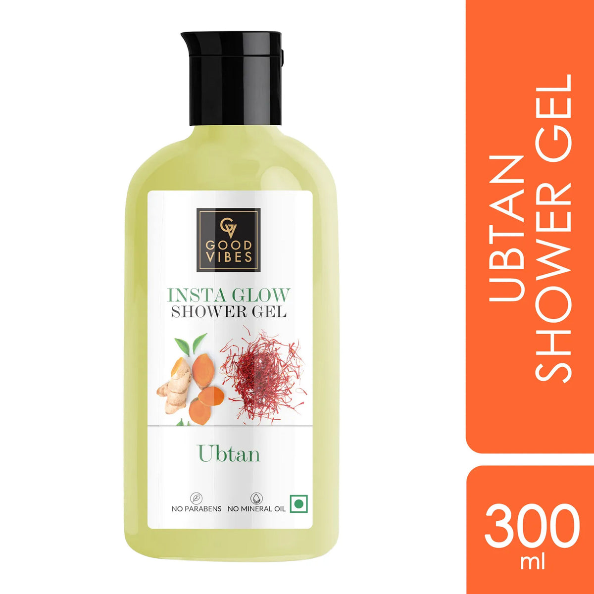 Good Vibes Ubtan Insta Glow Shower Gel | (Body Wash) For Glowing Skin | (300 ml) - Good Vibes