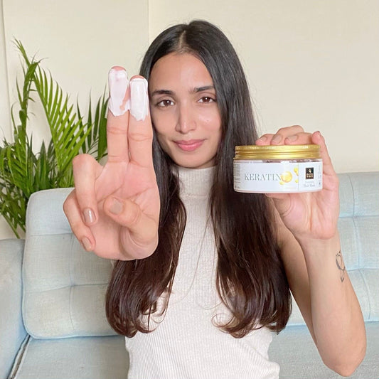 Good Vibes Keratin Nourishing Hair Mask | With Shea Butter | Hair Shine, Softening | No Parabens, No Sulphates, No Animal Testing (200 gm) - Good Vibes image 2