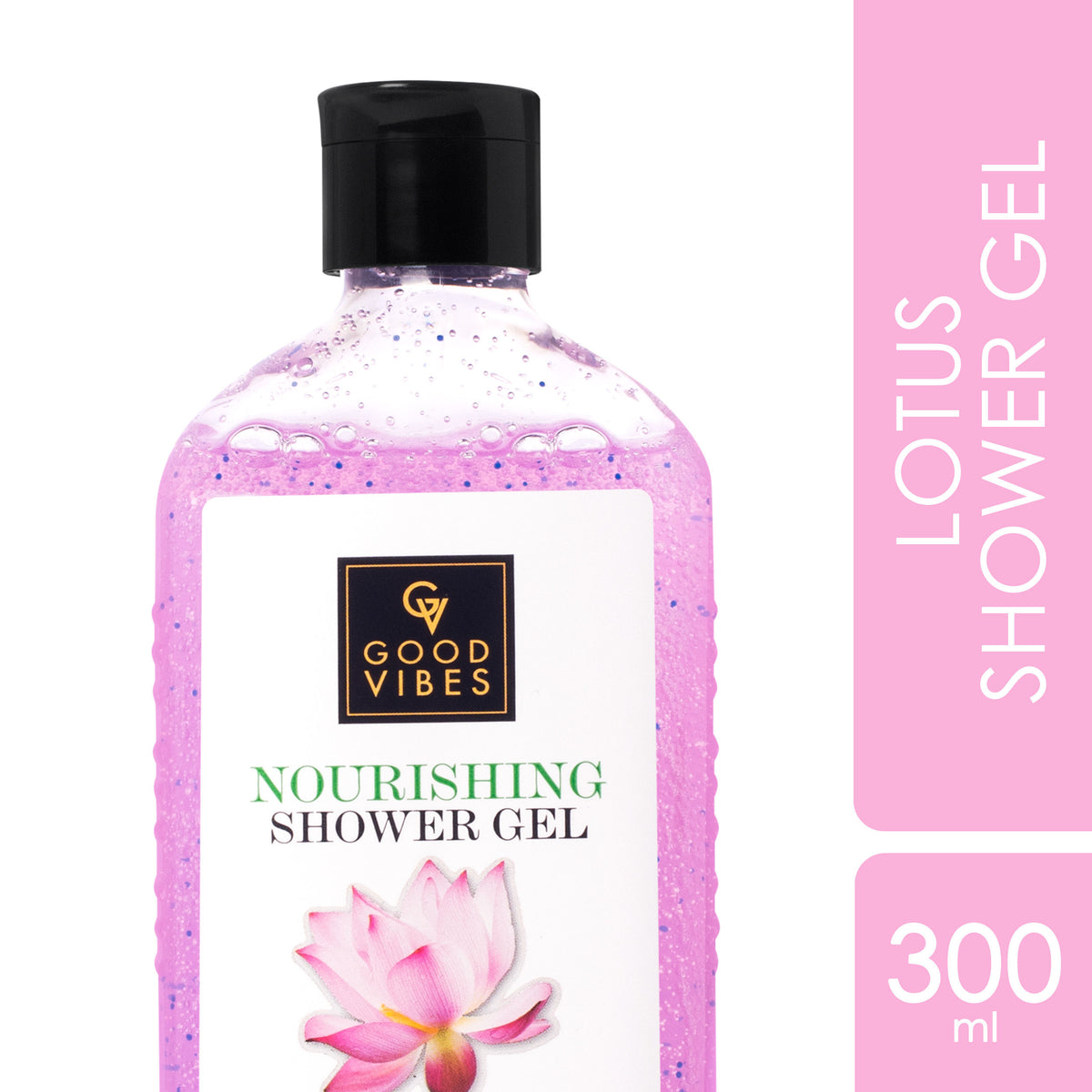 Good Vibes Lotus Nourishing Shower Gel |(Body Wash) Moisturizing, Softening, Certified Fragrance (300 ml) - Good Vibes