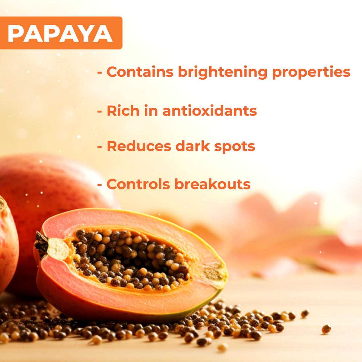 Good Vibes Papaya Even Skin Tone Face Gel 50 gm - Good Vibes image 2