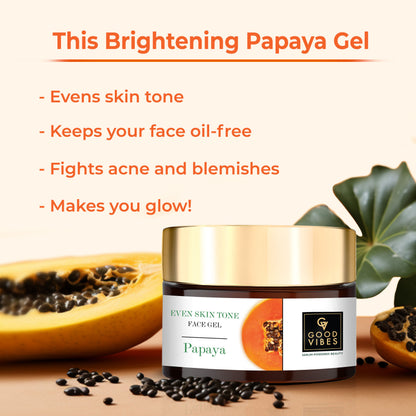 Good Vibes Papaya Even Skin Tone Face Gel 50 gm - Good Vibes image 3