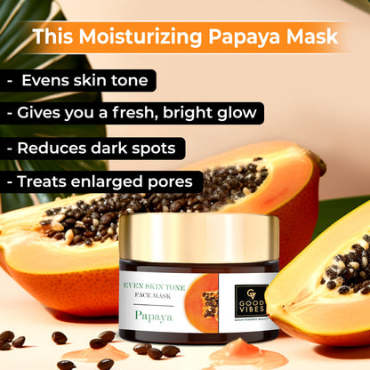 Good Vibes Papaya Even Skin Tone Face Mask 50 gm - Good Vibes image 3