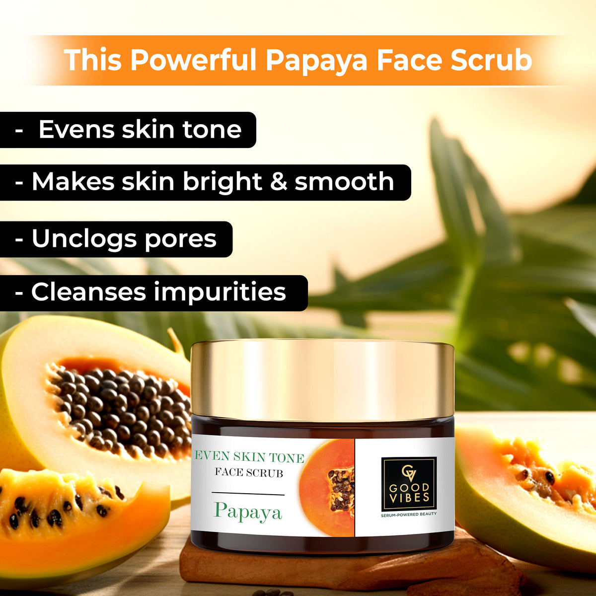 Good Vibes Papaya Even Skin Tone Face Scrub 50 gm - Good Vibes image 4