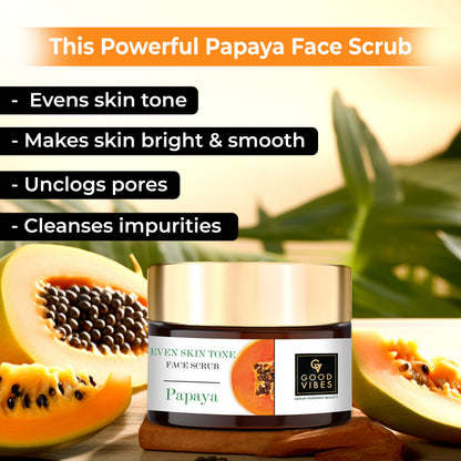 Good Vibes Papaya Even Skin Tone Face Scrub 50 gm - Good Vibes image 4