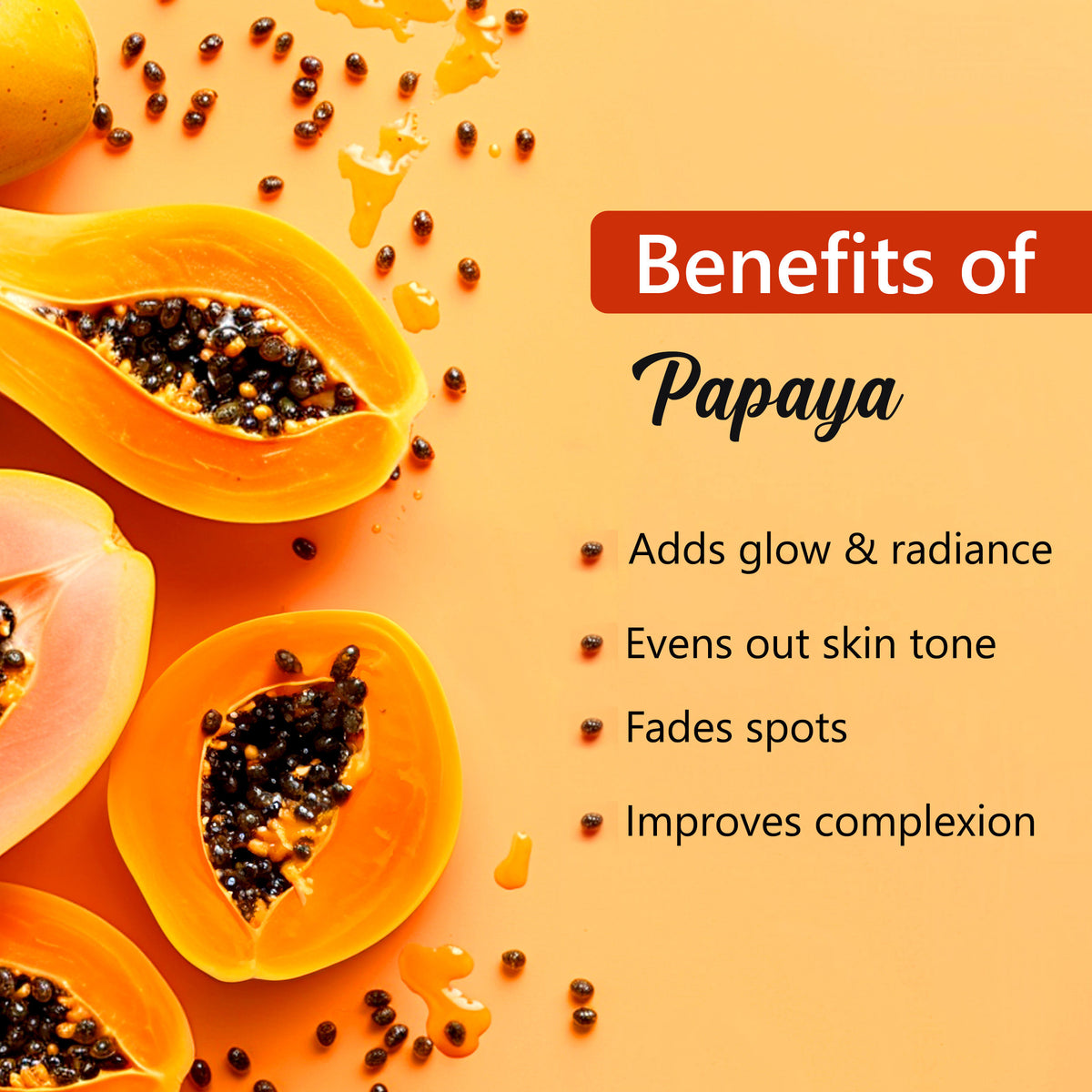 Good Vibes Papaya Hydrating Face Cream | Moisturizing, Glow | With Green Tea | No Parabens, No Sulphates, No Mineral Oil, No Animal Testing (50 gm) - Good Vibes image 2