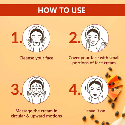 Good Vibes Papaya Hydrating Face Cream | Moisturizing, Glow | With Green Tea | No Parabens, No Sulphates, No Mineral Oil, No Animal Testing (50 gm) - Good Vibes image 4