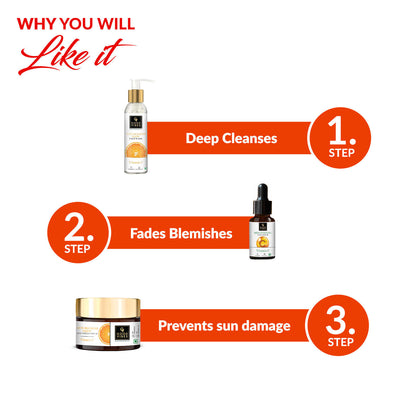 Good Vibes Radiant Glow Vitamin C CSM Combo (Set of 3) (Facewash 120ml + Serum 10ml + Moisturizer 50g) - Combo of 3 - Good Vibes image 3