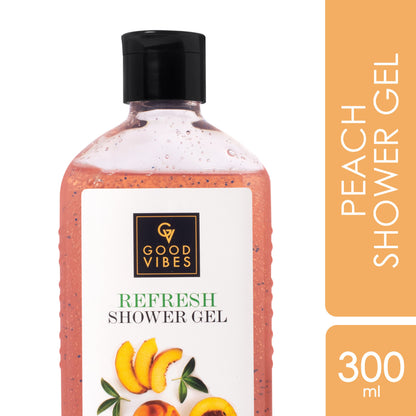 Good Vibes Peach Refresh Shower Gel | (Body Wash) Hydrating, Moisturizing (300 ml) - Good Vibes