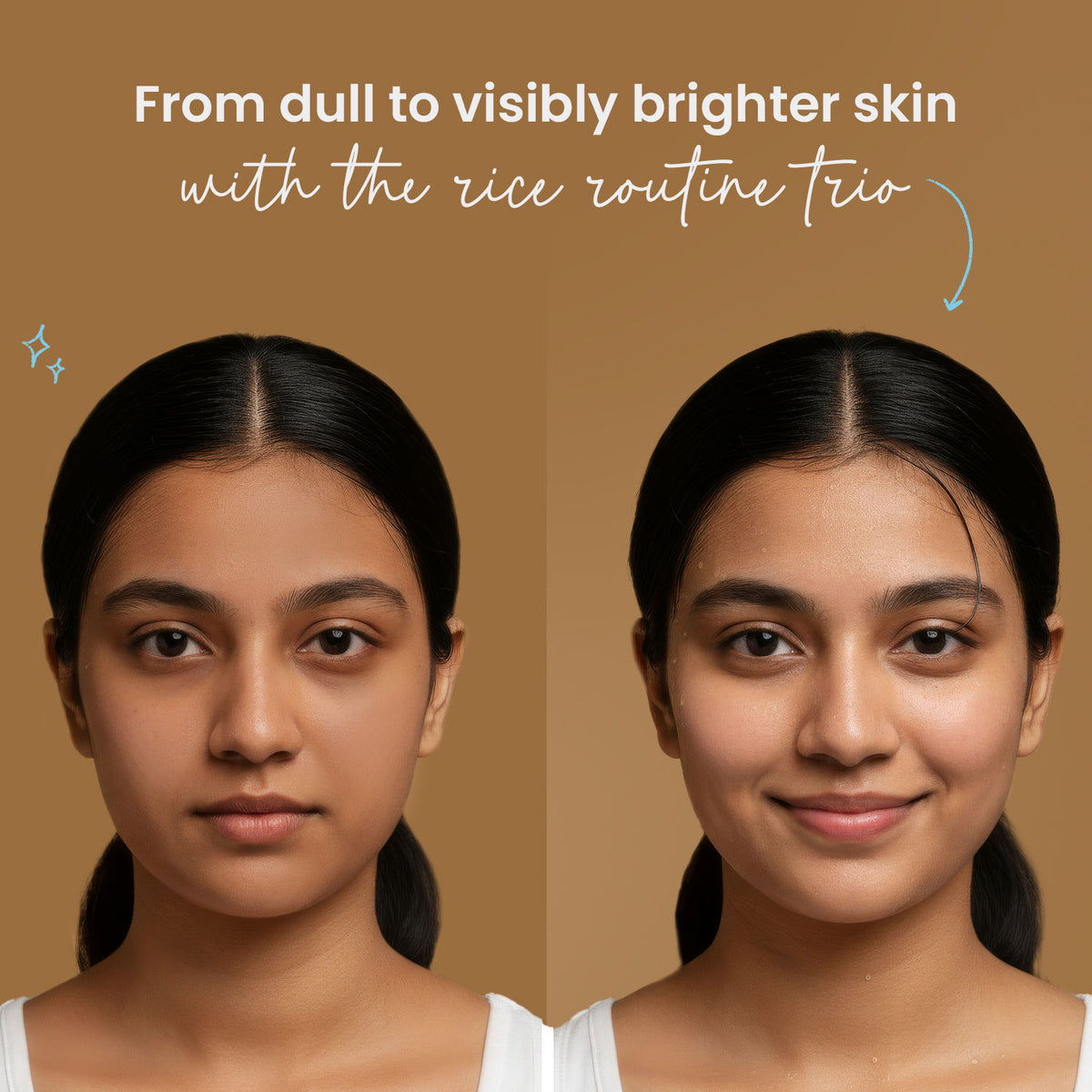 Good Vibes Rice Brightening Routine | Rice Brightening Face Cleanser (120 ml) | Rice Brightening Toner (120 ml) | Rice Brightening Gel Creme (50 gm) Combo of 3 - Good Vibes image 2