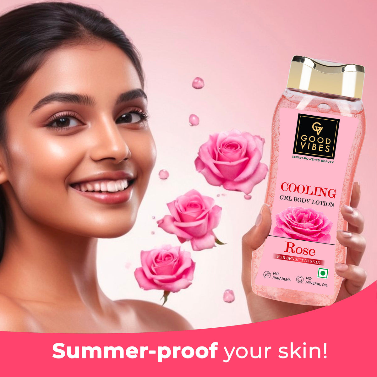 Good Vibes Rose Cooling Gel Body Lotion 210 ml - Good Vibes image 4