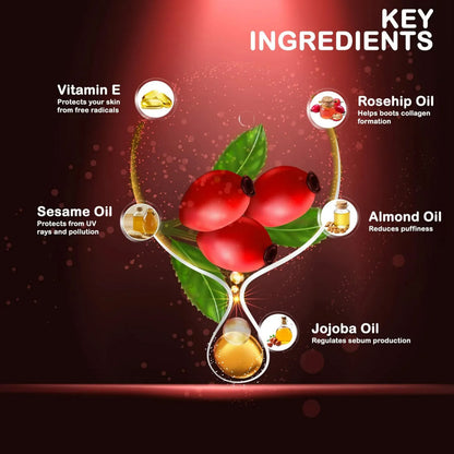 Good Vibes Rosehip Hydrating CSM Combo (Set of 3) (Facewash 200ml + Serum 15ml + Moisturizer 50 gm) - Good Vibes image 4