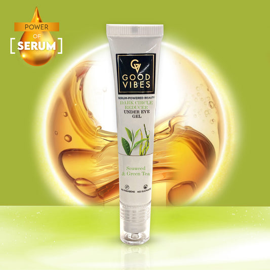 Good Vibes Seaweed & Green Tea With Power Of Serum Under Eye Gel | Reduces Dark Circles | Helps Brightening (15 ml) - Good Vibes image 2