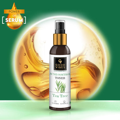Good Vibes Acne Control Tea Tree Cleansing Toner with Power of Serum | Treats Acne (120 ml) - Good Vibes image 2
