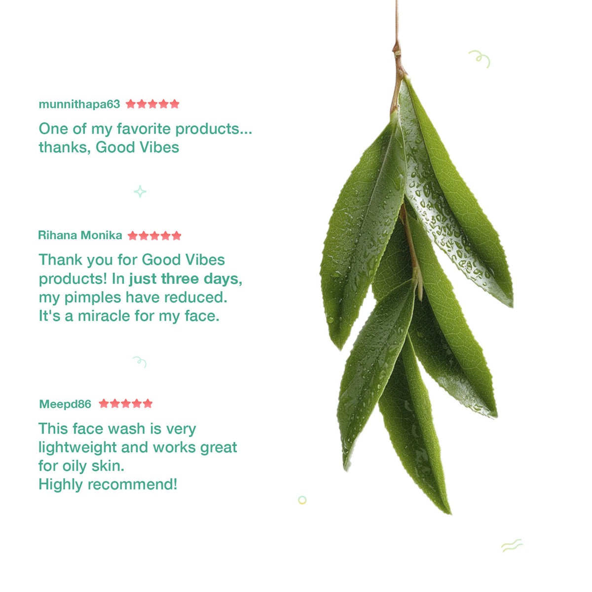 Good Vibes Tea Tree Acne Control Face Wash | Pimple wash, Anti Pimple (200 ml) - Good Vibes image 3