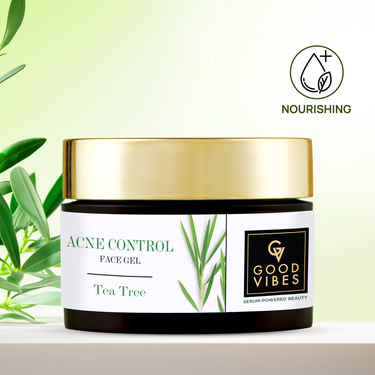 Good Vibes Serum Powered Beauty Acne Control Tea Tree Nourishing Gel (50 gm) - Good Vibes