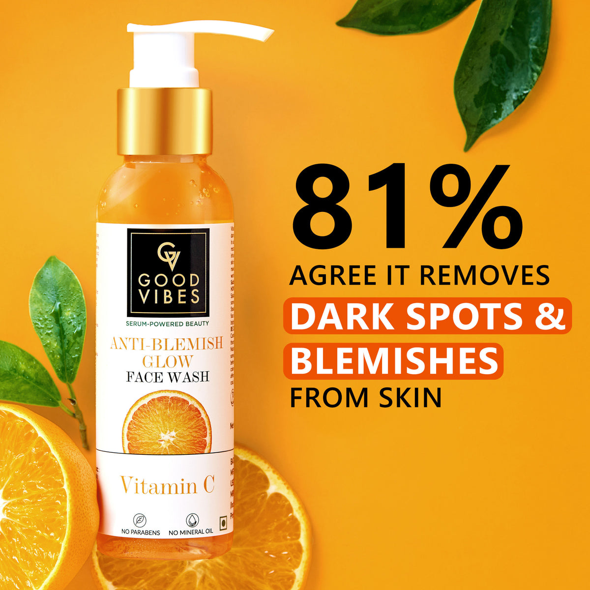 Good Vibes Anti Blemish Glow face Wash Vitamin C | Brightening, Skin Illuminating (120 ml) - Good Vibes image 5