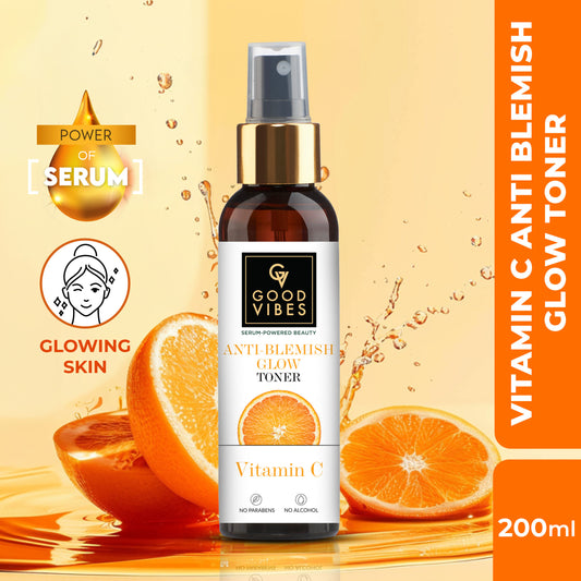 Good Vibes Anti Blemish Glow Toner Vitamin C | Spotless, Brightening, Depigmentation (200 ml) - Good Vibes
