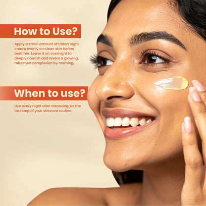 Good Vibes De-Tan Glow Night Cream Ubtan with Power of Serum | Tan free, Brightening, Pigmentation, Skin renewing, Sleep treatment (50 gm ) - Good Vibes image 4
