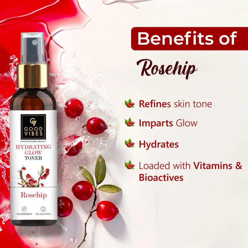 Good Vibes Hydrating Glow Toner – Brightening Rosehip with the Power of Serum