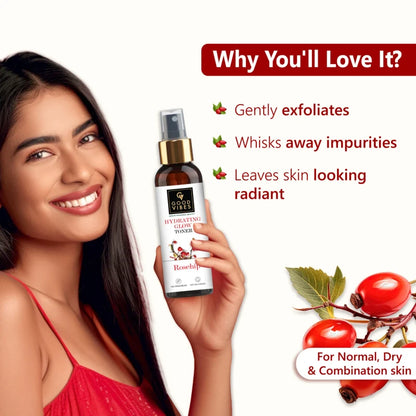 Good Vibes Hydrating Glow Toner – Brightening Rosehip with the Power of Serum