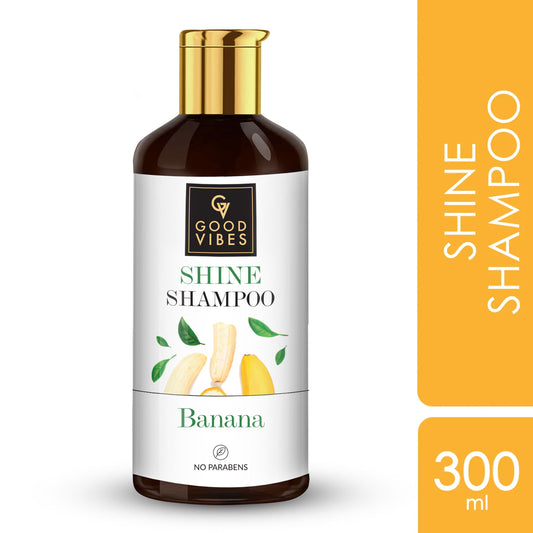 Good Vibes Banana Shine Shampoo | Nourishing, Moisturizing |No Parabens, No Animal Testing (300 ml) - Good Vibes