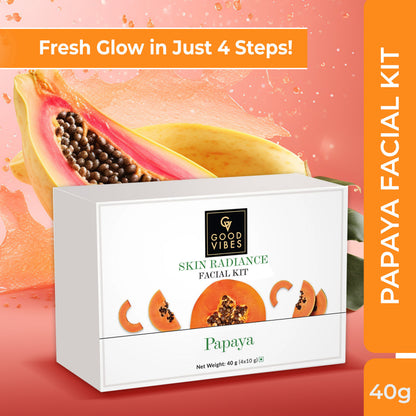 Good Vibes Skin Radiance Facial Kit - Papaya (40 gm) - Good Vibes