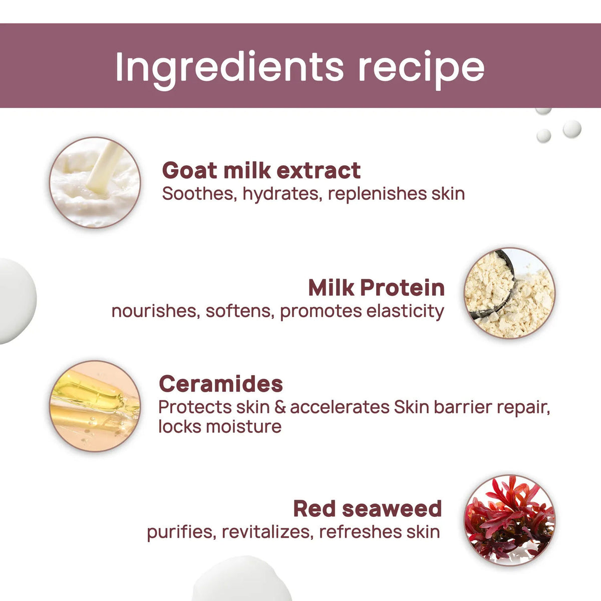 Good Vibes Skin Repair Milk Night Cream with 100% Pure Raw Goat Milk | Improved Skin Texture Every Morning| Infused with Ceramides | Suitable for Dry Skin | All Skin Types (50 gm) - Good Vibes image 2