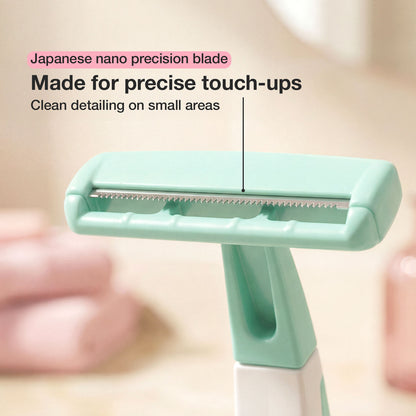 Good Vibes Smooth Glide Bikini Razor for Women | Japanese Nano Precision Blade | Safe & Gentle Bikini Line Trimmer | Smooth Shave | Irritation-Free Shave | Precise Touch-Ups | For Sensitive Skin 1 pc - Good Vibes image 2