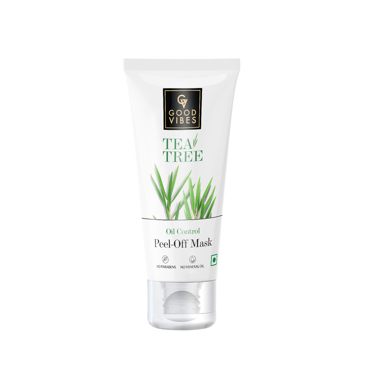 Good Vibes Tea Tree Oil Control Peel Off Mask | Anti-Acne Clarifying | With Castor Oil | No Parabens No Sulphates No Mineral Oil (50 gm) - Good Vibes