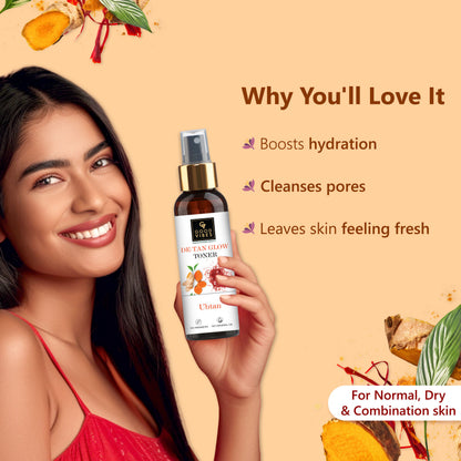 Good Vibes Ubtan CTSM De- tan Glow with (Fash wash 120ml + Toner 120ml+ Serum 30ml + Day cream 50 gm) - Good Vibes image 4