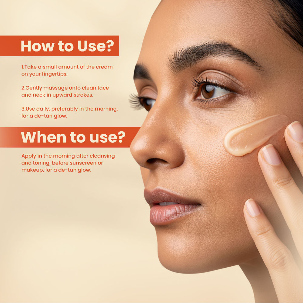 Good Vibes Ubtan De-Tan Glow Day Cream SPF30 | Tan free, Brightening, Depigmentation (50 gm) - Good Vibes image 5