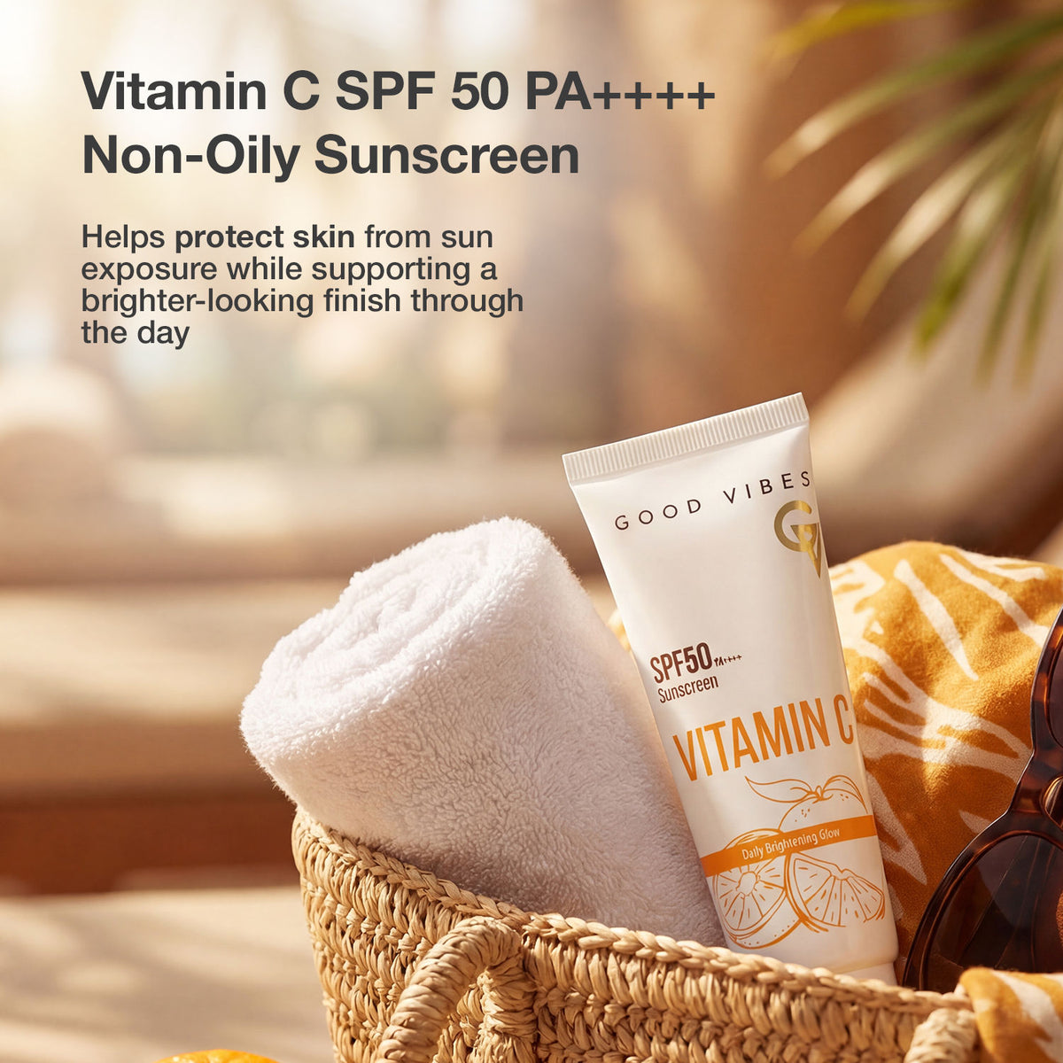 Good Vibes Ubtan De-Tan Glow Kit | Face Wash 120 ml + Face Serum 15 ml + Night Cream 30 gm + Vitamin C SPF 50 PA++++ Sunscreen 50 gm | Combo of 4 - Good Vibes image 5