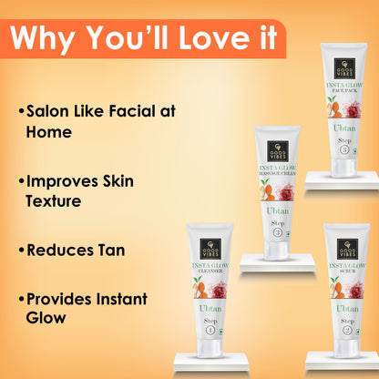 Good Vibes Ubtan Insta Glow Facial Kit (40 gm) - Good Vibes image 3