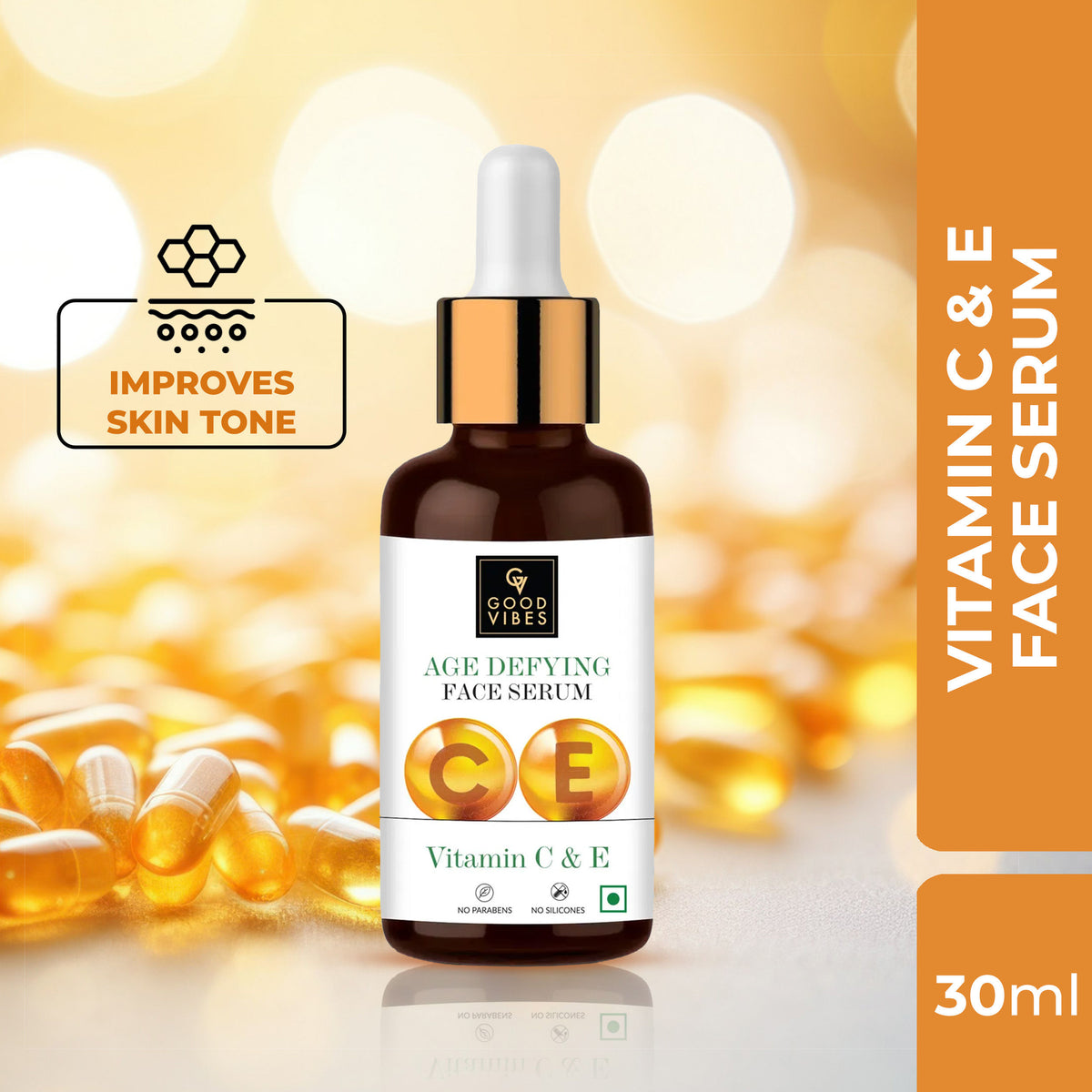 Good Vibes Vitamin C & Vitamin E Age Defying Face Serum (30 ml) - Good Vibes