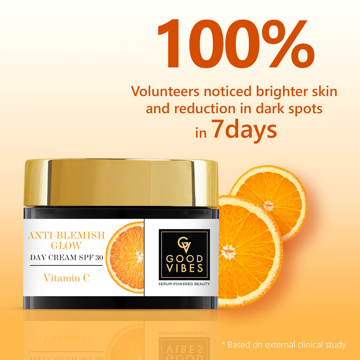 Good Vibes Anti-Blemish Glow Vitamin C Day Cream SPF 30 With Power Of Serum | Spotless, Brightening, Depigmentation (50 gm) - Good Vibes image 3